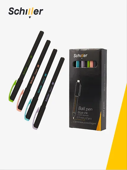 Ручка шариковая Schiller, Elegant, синяя 0,7 мм, в ассортименте - фото 2