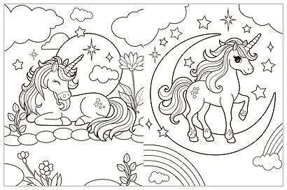 Раскраски с наклейками. Единороги - фото 6