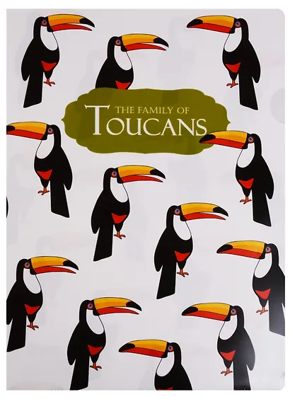 Папка-уголок А4 "Туканы", пластик 0,18мм - фото 1