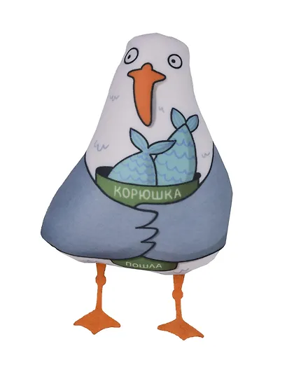 Подушка декоративная антистресс СПб Чайка с корюшкой (Ярошевская) (АН2025-13) - фото 1