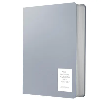 Записная книжка А6+ 136л кл. "NUANCES. Дымка" 7БЦ, иск.кожа, нашивка, скругл.углы, ляссе - фото 1