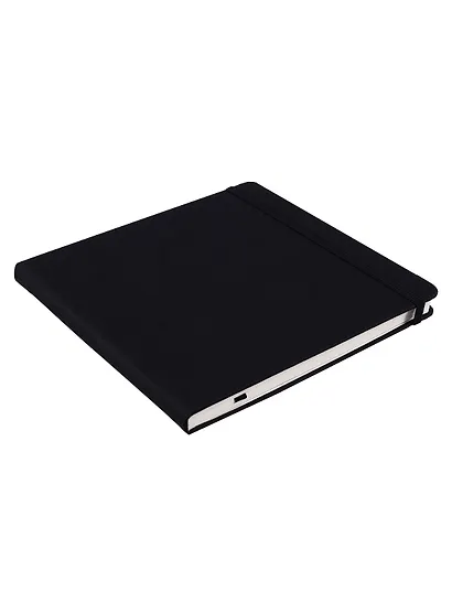 Книга для записей 17*17 100л кл. "Make your mark" черн.тв.переплет, тонир.блок, резинка, ляссе, инд.уп. - фото 10
