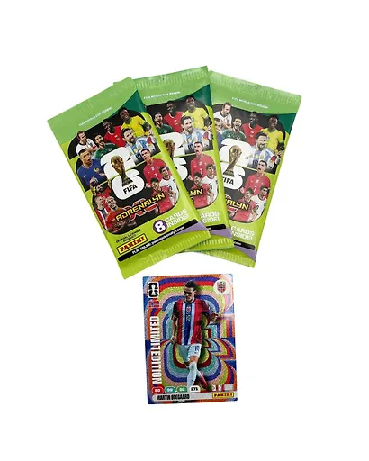 Набор коллекционных наклеек и карточек "Чемпионат мира FIFA World Cup 2026", PANINI WORLD CUP 2026 TCG (набор из 3 пакетиков карточек + 1 карточка Limited Edition), 25 штук в наборе - фото 4