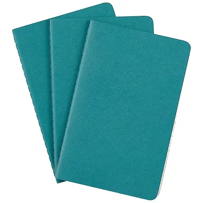 Набор книг для записей Moleskin Cahier Journal Pocket, 3 штуки, голубые, 32 листа, А6 - фото 3