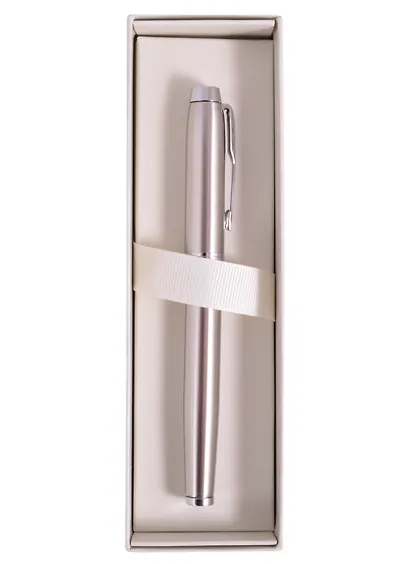 Ручка-роллер Parker, IM Essential Stainless Steel CT, подарочная черная - фото 2