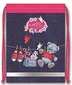 Мешок для сменной обуви "Мишка на джинсе" 48*36см - фото 1