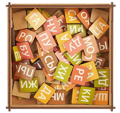 Детская деревянная игра "Составляйка+Читаем по слогам" 25 двусторонних карточек - фото 4