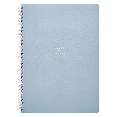 Тетрадь «Block», А4, 96 листов в клетку, голубой, спираль, ламинация - фото 1