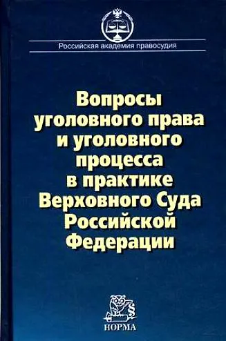 Вопросы уголовного права и уголовного процесса в практике Верховного Суда  Российской Федерации: Сборник материалов судебной практики - фото 1