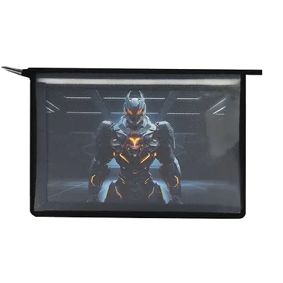 Папка для труда А4 "Огненный робот" 33*23 см пластик, молния - фото 5