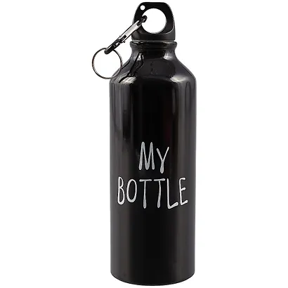 Бутылка с карабином "My Bottle", черная, 500 мл - фото 1