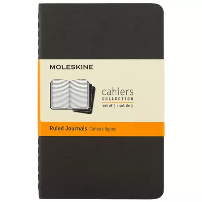 Набор книг для записей Moleskin Cahier Journal Pocket, 3 штуки, мягкая обложка, 32 листа, А6 - фото 1