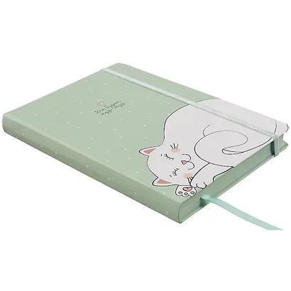 Книга для записей А5 160л лин. "Mur-Mur" 7БЦ, резинка, ляссе, тонир.блок - фото 2