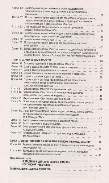 Водный кодекс РФ по состоянию на 1.10.23 с таблицей изменений - фото 4