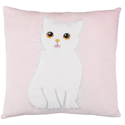 Подушка Котик пушистый (текстиль) (35х35) в ассортименте - фото 2