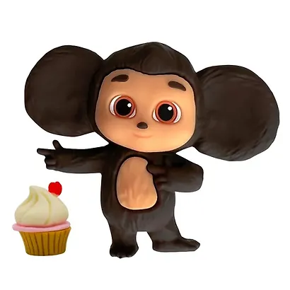 Фигурка Чебурашка, с аксессуаром молочный маффин, Funky Toys, (4х11х13), (CHE2403-2) - фото 1