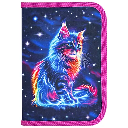 Пенал 1 отделение "Space cat" 21*14 см, полиэстер - фото 2