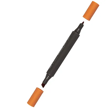 Маркер художественный "Сонет" терракотовый, двухсторон., тонк. и широк.долото, Сонет - фото 2