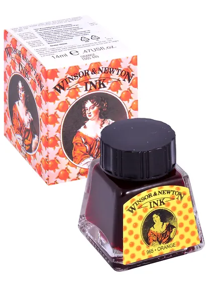 Тушь художественная Winsor&Newton, 14 мл, оранжевая - фото 1
