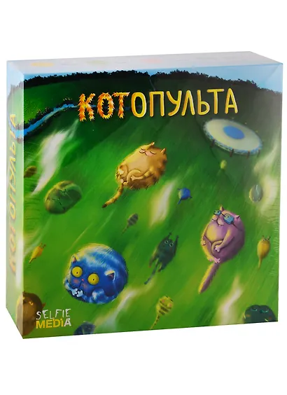 Настольная игра Selfie Media Котопульта в кортонной коробке 1760 - фото 1