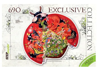 Пазл Step puzzle Божья коровка (фигурный), 584х570, 690 элементов, клей в комплекте - фото 1