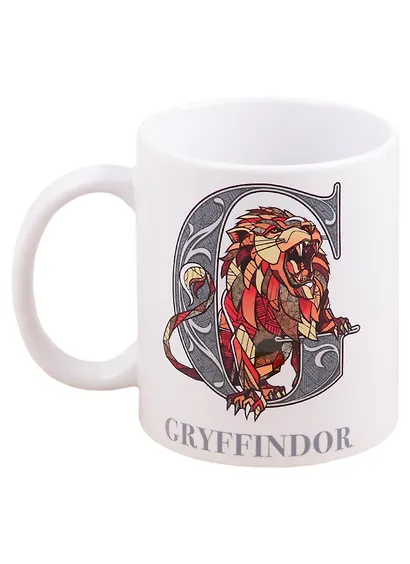 Кружка Гарри Поттер Гриффиндор буква (керамика) (300мл) (коробка) (КРС-1625) - фото 1