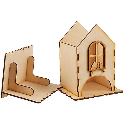 Чайный домик С птичками (2160505) (11,5х11,5х16см) (игрушка из дерева) (упаковка) - фото 3