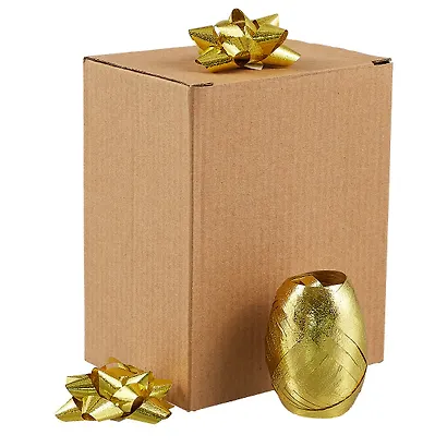 Набор для упаковки «Фактура жёлтый металлик», 2 банта, лента - фото 2