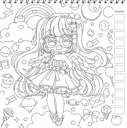 Аниме! Раскраска для работы маркерами - фото 4