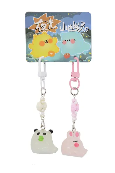 Брелоки парные Зверюшки привидения (ПВХ) (3х2,5) (12-Manmiao-202508-KC1) - фото 3