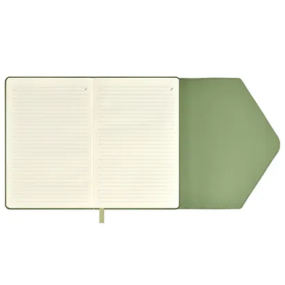 Ежедневник недат. А5 160л "Наппа экстра" оливковый, иск.кожа, тв.переплет, блинт.тиснение, офсет, ляссе - фото 8