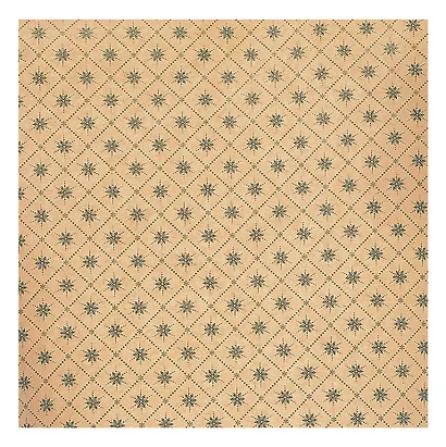 Бумага упаковочная 70*100см "Зеленые снежинки" крафт, НГ, инд.уп. - фото 3