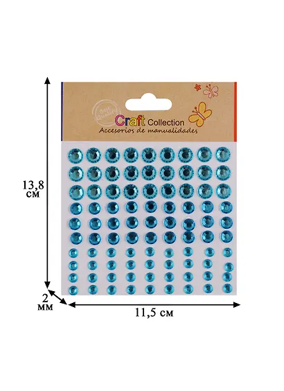 Стразы кристаллы микс размеров голубые - фото 2