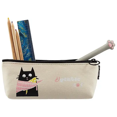 Пенал на молнии «Кот с шарфом», 20 х 8 см - фото 2