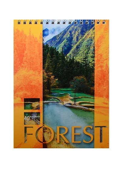 Блокнот А5 40л кл. "Landscapes" карт.обл., гребень, ассорти, БиДжи - фото 1