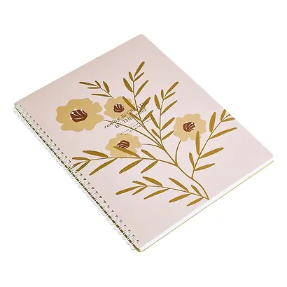 Тетрадь А4 96л кл. "April", букет, карт.обл., ламинация, микротекстурирование, тиснение золотой фольгой, спираль - фото 2