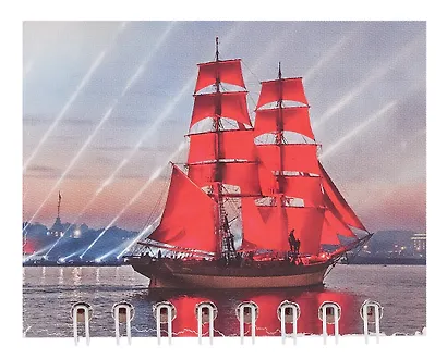 Календарь квартальный 2026г 82*230 СПб "Санкт-Петербург. Алые паруса" на магните - фото 3