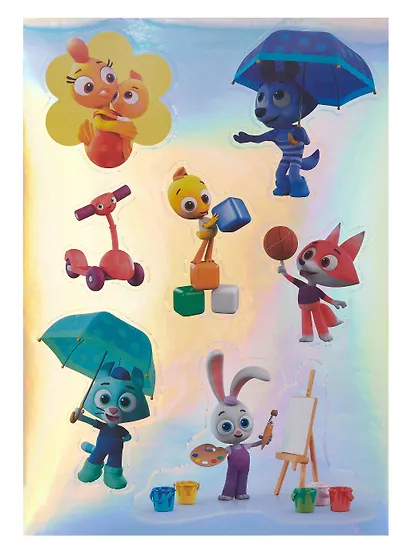 Цветняшки. Наклейки голографические для декорирования "Озорной лисенок" - фото 5