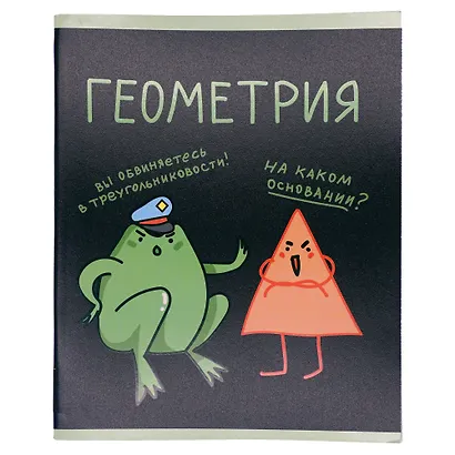 Тетрадь 48 листов в клетку "Жабка. Геометрия" - фото 2