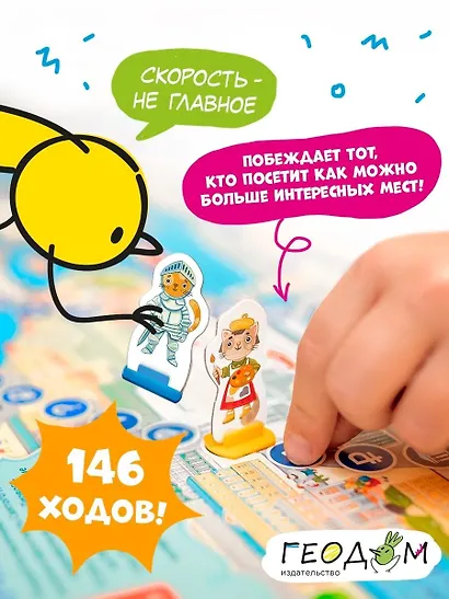 Настольная игра с викториной Пешком по Петербургу, ГЕОДОМ - фото 6