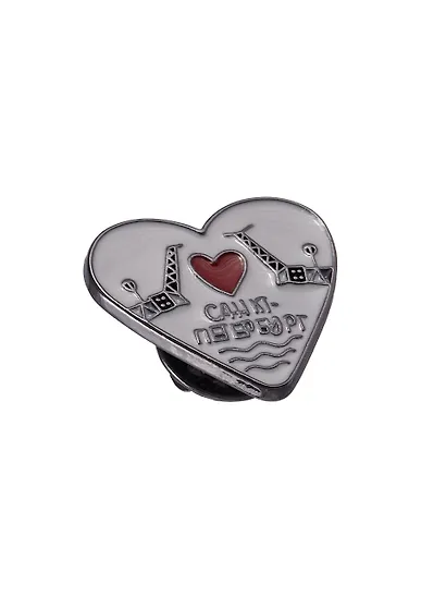 Набор металлических значков (3шт.) (Значок СПб Мосты и сердце Значок СПб Нерпа Значок СПб Чайка) (Подарок из Петербурга) (металл) - фото 10