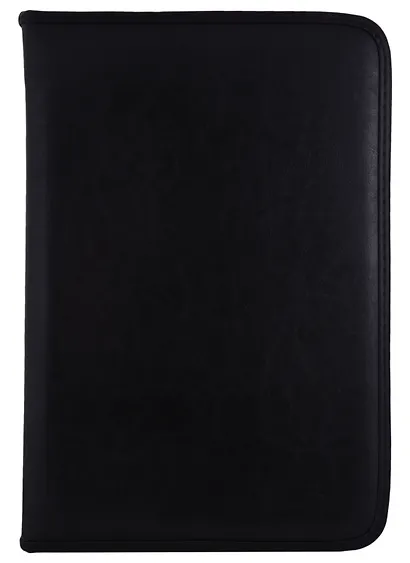 Папка деловая "Granada" 250*350 кожзам, черная, объемная, 1 отделение, с зажимом - фото 1