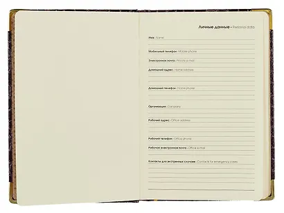 Книга для записей А5 80л кл. "BUSINESS PREMIUM. Iguana (фиолетовый)" иск.кожа, поролон, мет.уголки, тонир.блок. зол.торец, 2 ляссе, инд.уп. - фото 3
