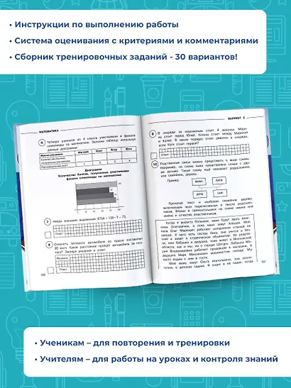 Русский язык. Математика. Окружающий мир. Большой сборник тренировочных вариантов заданий для подготовки к ВПР. 4 класс. 30 вариантов - фото 4