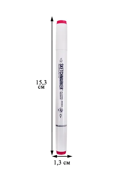 Маркер двухсторонний Вишня, спирт.основа, цв.R20, Sketchmarker - фото 2