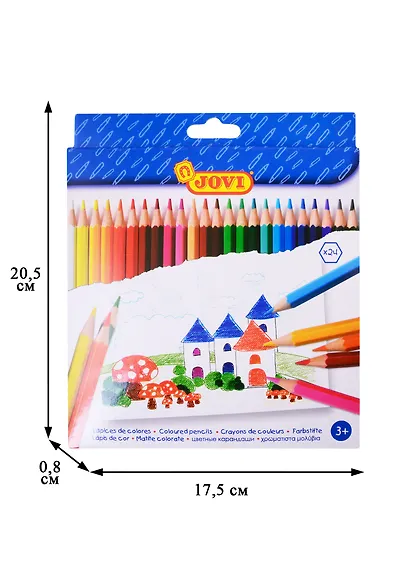 Карандаши цветные Jovi, 24 цвета - фото 2