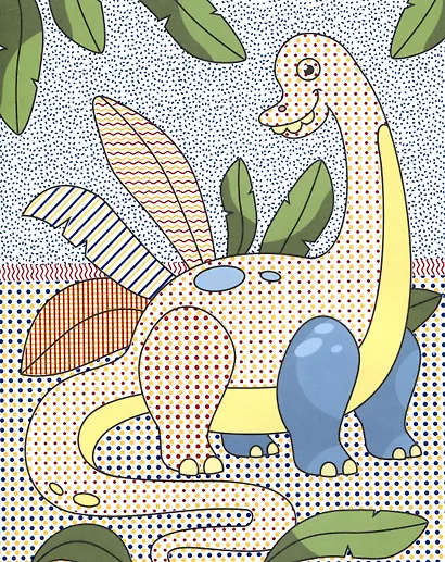 Водная раскраска с цветными элементами. Динозаврики - фото 3