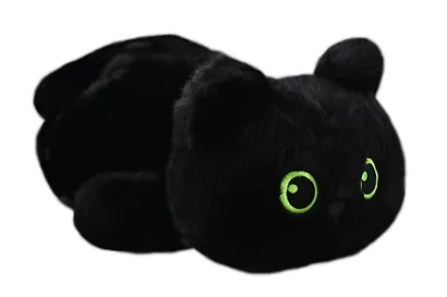 Мягкая игрушка Котенок лежит черный (40см) (12-28082025-146) - фото 1