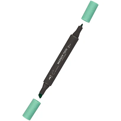 Маркер художественный "Сонет" мятно-зеленый, двухсторон., тонк. и широк.долото, Сонет - фото 2