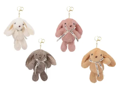 Брелок Зайка с бантом (плюш) (19см) (15-3307019599-23) - фото 1